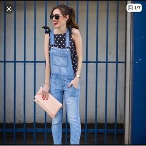 Level 99 Light Blue Denim Overalls